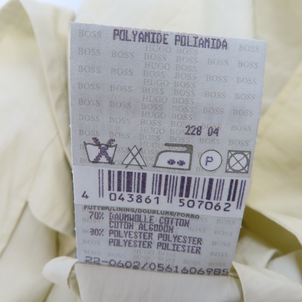 実際に弊社で買取させて頂いたHUGO BOSS/ヒューゴボス ステンカラーコート/シャツ/50の画像 4枚目