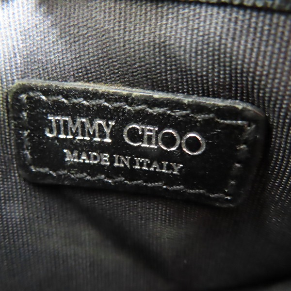 実際に弊社で買取させて頂いたJIMMY CHOO/ジミーチュウ スタースタッズ エナメル カラビナ付きコインケース の画像 3枚目