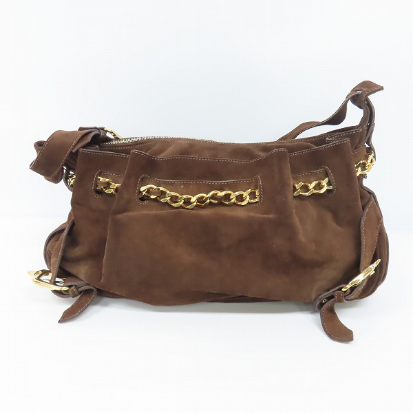 実際に弊社で買取させて頂いたBURBERRY/バーバリー スウェードレザー ショルダーバッグ