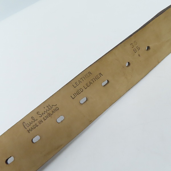 実際に弊社で買取させて頂いたPaul Smith/ポールスミス バックル付 レザーベルト/38/95の画像 1枚目