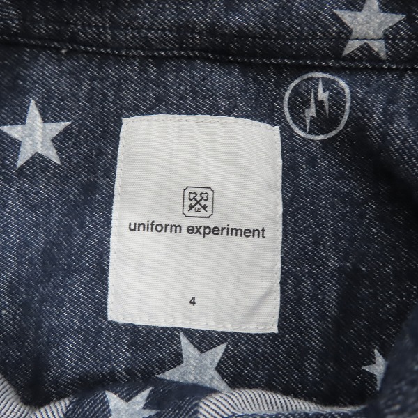 実際に弊社で買取させて頂いたuniform experiment/ユニフォームエクスペリメント スター/カモフラ切替 ボタンシャツ/4の画像 2枚目