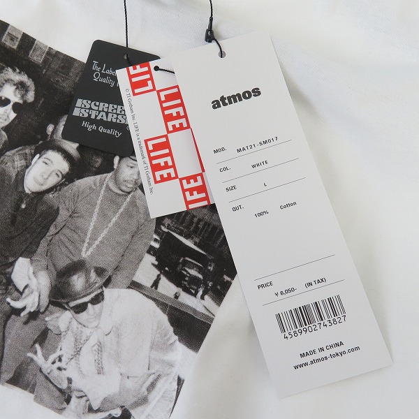 実際に弊社で買取させて頂いた【未使用】atmos x LIFE x SCREEN STARS/アトモス x ライフ x スクリーンスターズ フォトティーMAT21-SM017/Lの画像 6枚目