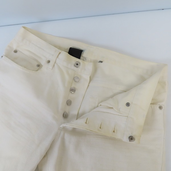 実際に弊社で買取させて頂いたDior HOMME/ディオール デニムパンツ ホワイト/30の画像 6枚目