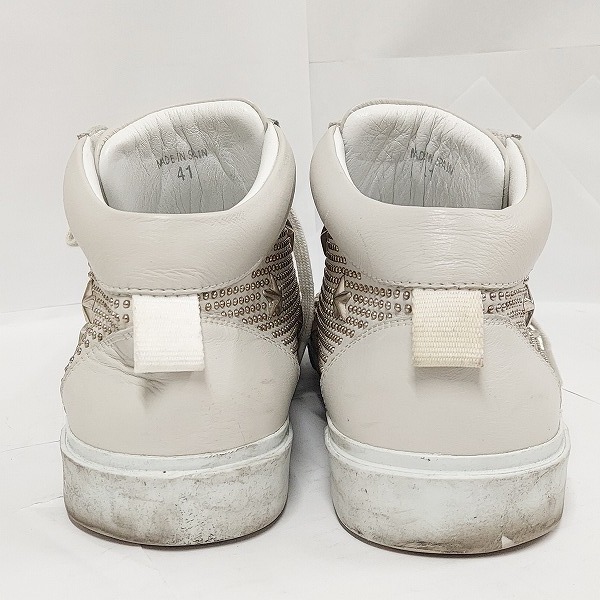 実際に弊社で買取させて頂いたJIMMY CHOO/ジミーチュウ スタースタッズ スニーカー ホワイト/41の画像 1枚目