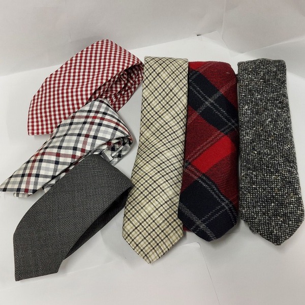 実際に弊社で買取させて頂いたBLACK FLEECE/Brooks Brothers ツイード/チェック柄 ネクタイ おまとめ6点