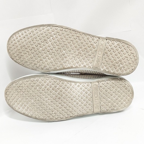 実際に弊社で買取させて頂いたJIMMY CHOO/ジミーチュウ スタースタッズ スニーカー ホワイト/41の画像 2枚目