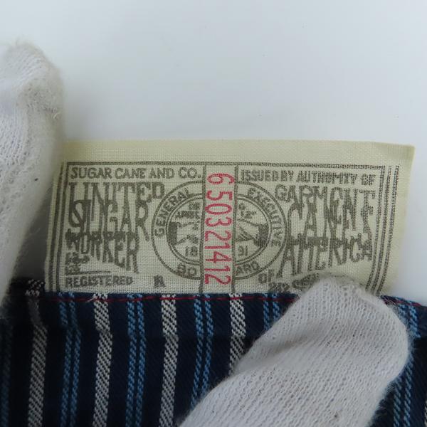 実際に弊社で買取させて頂いたSUGAR CANE/シュガーケーン ストライプ柄 長袖ボタンシャツ/Mの画像 3枚目