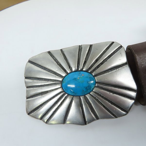 実際に弊社で買取させて頂いたPaul Smith/ポールスミス バックル付 レザーベルト/38/95の画像 6枚目