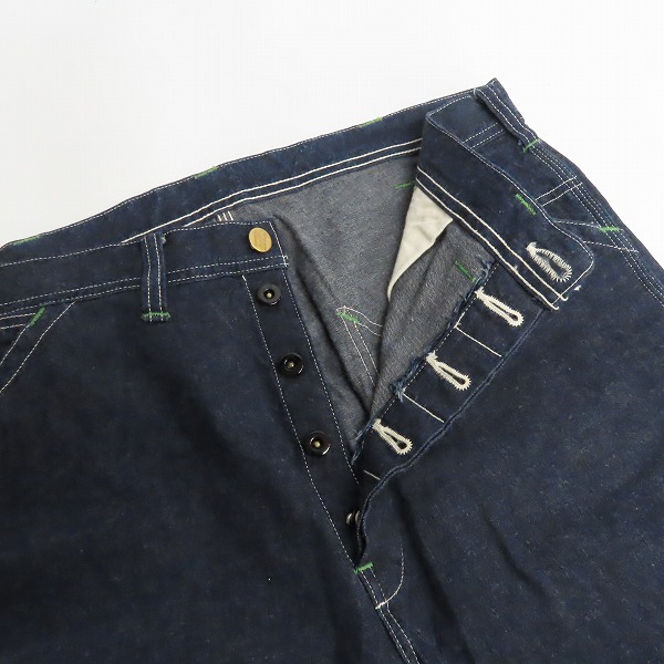 実際に弊社で買取させて頂いたSUGAR CANE/シュガーケーン　デニムハーフパンツ  ボタンフライ SC51841 の画像 4枚目