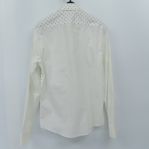 実際に弊社で買取させて頂いたNeil Barrett/ニールバレット ドット柄長袖シャツ ホワイト/38の画像 1枚目