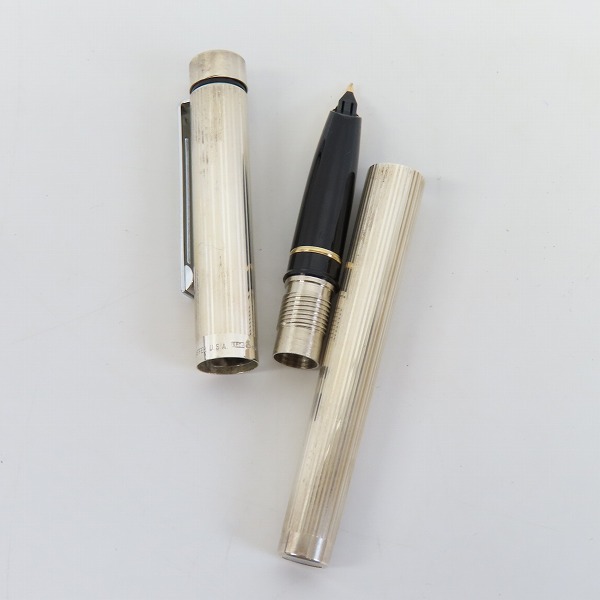 実際に弊社で買取させて頂いたSHEAFFER/シェーファー STERLING SILVER シルバー 14K ストライプ 万年筆の画像 6枚目