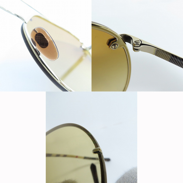 実際に弊社で買取させて頂いたBURBERRY/バーバリー  ティアドロップサングラス B3099 1145の画像 6枚目
