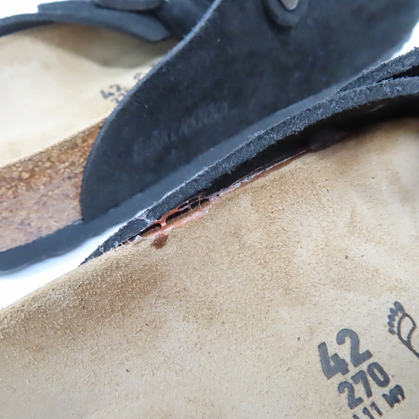 実際に弊社で買取させて頂いたBIRKENSTOCK/ビルケンシュトック BOSTON/ボストン レザー スエード サンダル/42の画像 6枚目