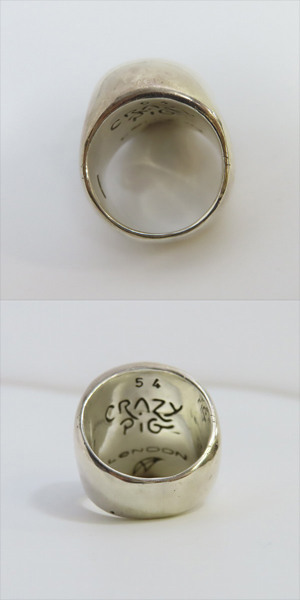 実際に弊社で買取させて頂いた【365個限定・シリアルナンバー入り】CRAZY PIG/クレイジーピッグ キース スカルリング/指輪 19-19.5号 の画像 3枚目