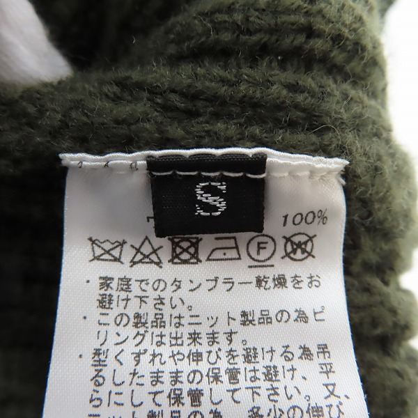 実際に弊社で買取させて頂いたBARNEYS NEWYORK/バーニーズニューヨーク ウール ジップニットジャケット/Sの画像 3枚目