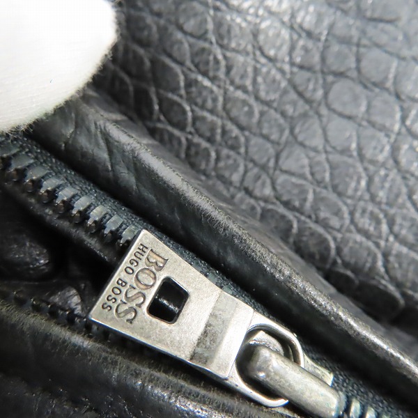 実際に弊社で買取させて頂いたHUGO BOSS/ヒューゴボス 型押しレザージャケット/40の画像 6枚目