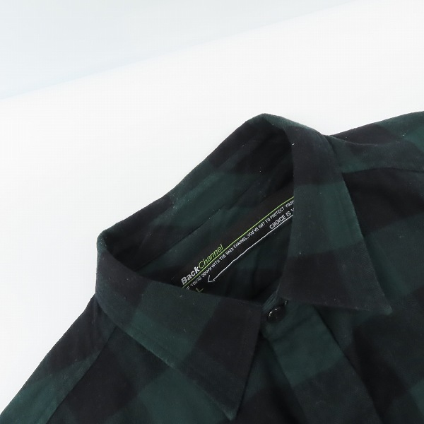 実際に弊社で買取させて頂いたBackChannel/バックチャンネル チェック フランネルシャツ Lの画像 4枚目