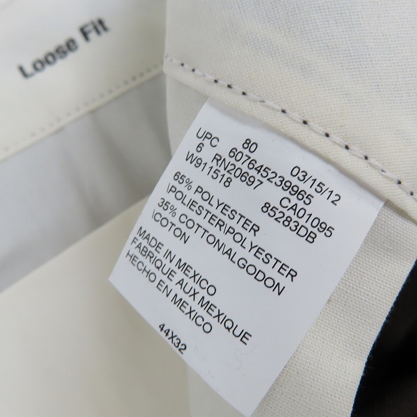 実際に弊社で買取させて頂いた【未使用】Dickies/ディッキーズ LOOSE FIT ワークパンツ ブラウン/44×32の画像 3枚目