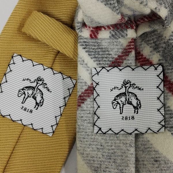 実際に弊社で買取させて頂いたBLACK FLEECE/Brooks Brothers  チェック/斜めストライプ/無地 ネクタイ おまとめ6点の画像 5枚目