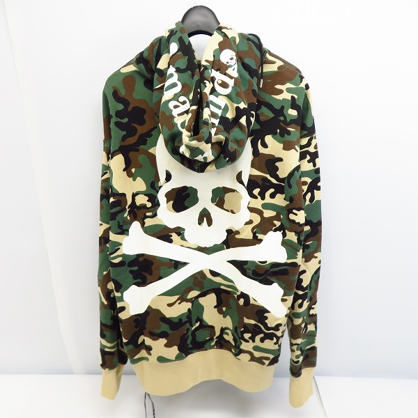 実際に弊社で買取させて頂いたmastermind JAPAN/マスターマインド ジャパン バックスカルプリント 迷彩 ジップアップパーカー/XL