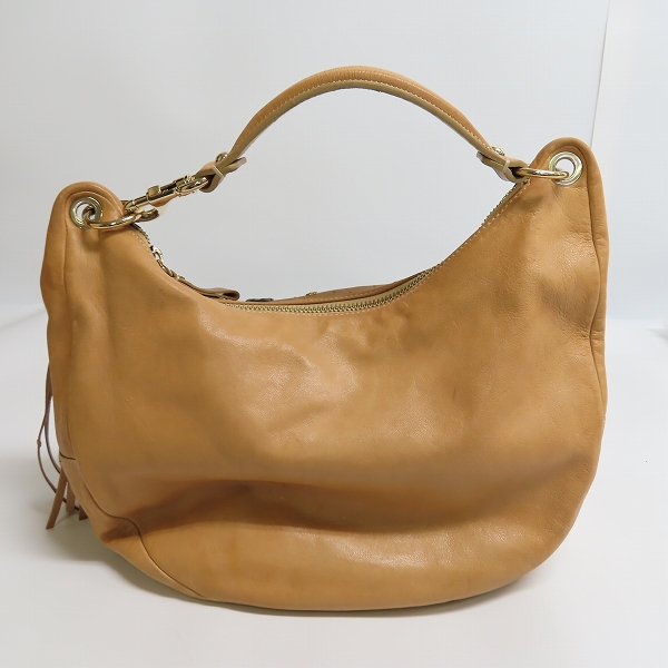 実際に弊社で買取させて頂いたJimmy Choo/ジミーチュウ SOLAR ZODIAC/星座 ゾディアック スター スタッズ レザー ワンショルダーバッグの画像 1枚目