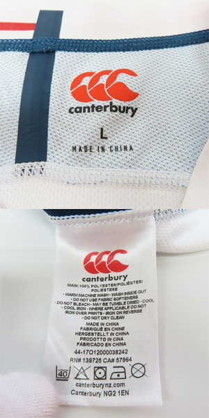 実際に弊社で買取させて頂いたcanterbury/カンタベリー ラグビー ワールドカップ2019 アメリカ代表 Alternate Pro Shirt ユニフォーム/Lの画像 2枚目