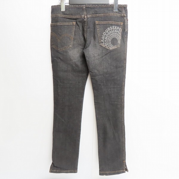 実際に弊社で買取させて頂いたHysterics/ヒステリックス バックペイント スリット デニムパンツ 2AP-3422 Sの画像 1枚目