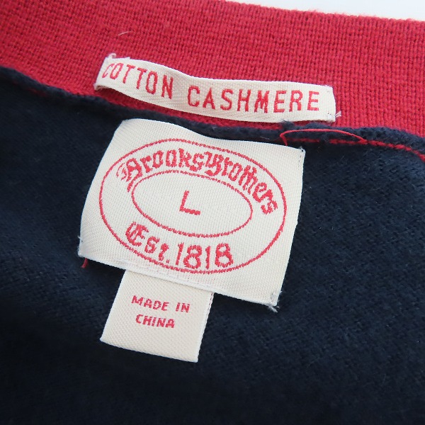 実際に弊社で買取させて頂いたBrooks Brothers/ブルックスブラザーズ カシミヤ混カーディガン/Lの画像 2枚目