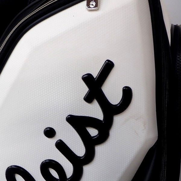 実際に弊社で買取させて頂いたTitleist/タイトリスト 9.5型 CB810-BK キャディバッグ ブラックｘホワイトの画像 4枚目