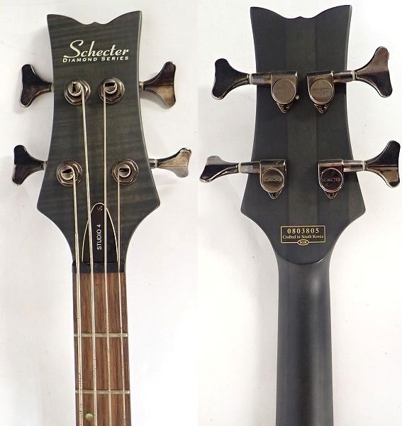 実際に弊社で買取させて頂いた★SCHECTER/シェクター STILETTO STUDIO 4 アクティブEMG HZ搭載 4弦エレキベース ギグケース付き の画像 2枚目
