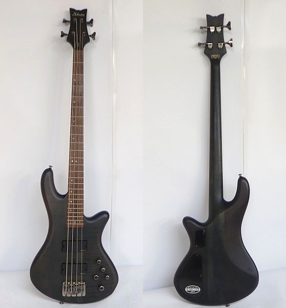 実際に弊社で買取させて頂いた★SCHECTER/シェクター STILETTO STUDIO 4 アクティブEMG HZ搭載 4弦エレキベース ギグケース付き の画像 1枚目