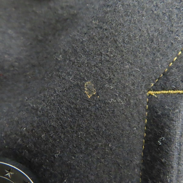 実際に弊社で買取させて頂いたuniform experiment/ユニフォームエクスペリメント TRADITIONAL NAVY MELTON P COAT UE-101009/2の画像 6枚目