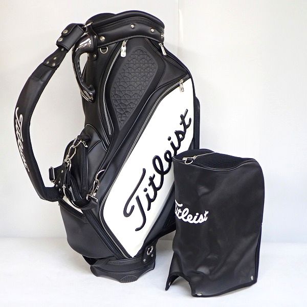 実際に弊社で買取させて頂いたTitleist/タイトリスト 9.5型 CB810-BK キャディバッグ ブラックｘホワイト
