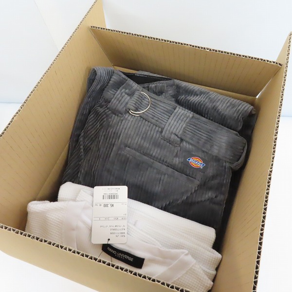 実際に弊社で買取させて頂いた【おまとめ/10点↑/未使用含む】nano universe ディッキーズコラボ ロングパンツ/コーデュロイパンツ/ニット/Tシャツ等