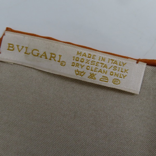 実際に弊社で買取させて頂いたBVLGARI/ブルガリ ロゴ総柄 大判ストール シルクの画像 1枚目
