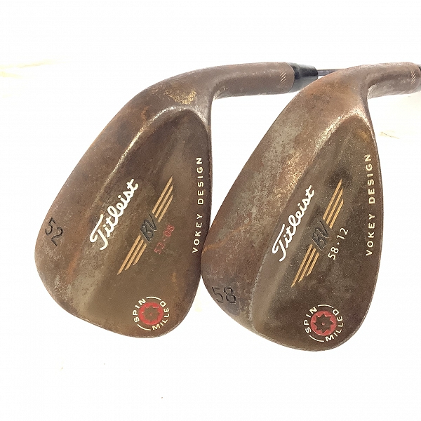 実際に弊社で買取させて頂いたTitleist/タイトリスト BV/ボーケイデザイン SPIN MILLED 52°/08,58°/12 ウェッジ 2本セット 