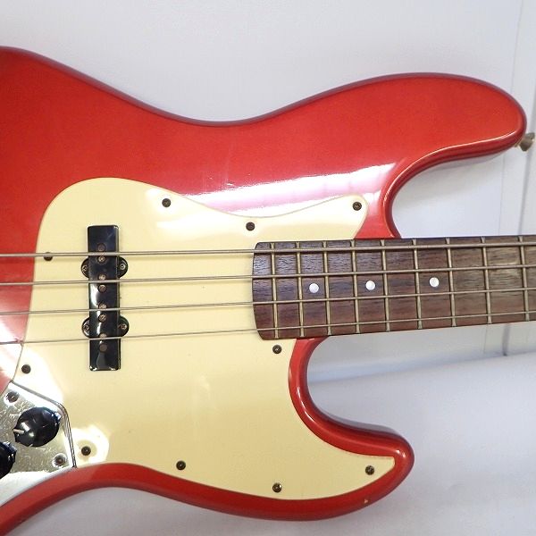 実際に弊社で買取させて頂いた★BUSKER'S/バスカーズ ジャズベース タイプ メタリックレッド エレキベース ソフトケース付 の画像 4枚目