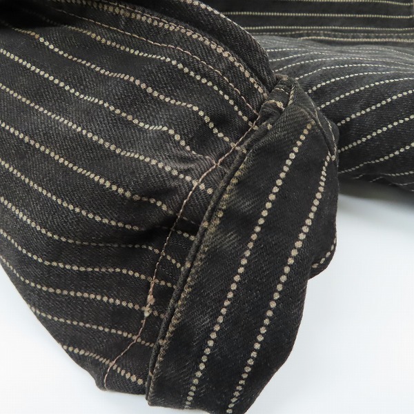 実際に弊社で買取させて頂いたSUGAR CANE/シュガーケーン ストライプ柄 ワークジャケット SC10365/38の画像 8枚目