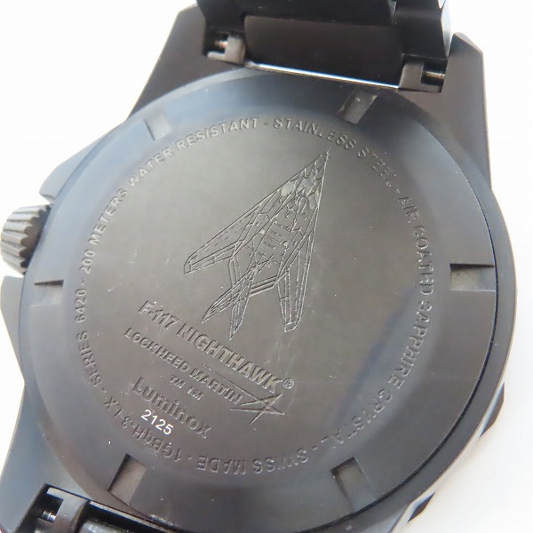 実際に弊社で買取させて頂いたLUMINOX/ルミノックス ナイトホーク F-117 6422 腕時計の画像 3枚目
