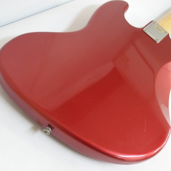 実際に弊社で買取させて頂いた★【ジャンク】BUSKER'S/バスカーズ ジャズベース タイプ メタリックレッド 4弦エレキベースの画像 7枚目