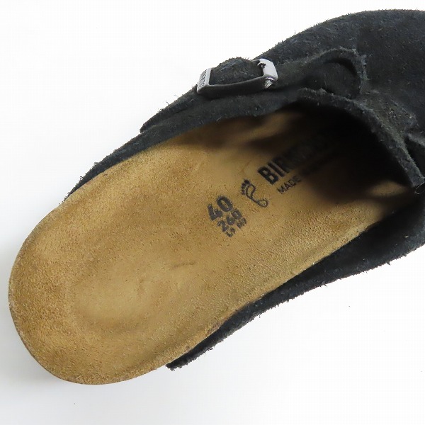 実際に弊社で買取させて頂いたBIRKENSTOCK/ビルケンシュトック BOSTON/ボストン レザー スエード サンダル ブラック/26.0の画像 4枚目