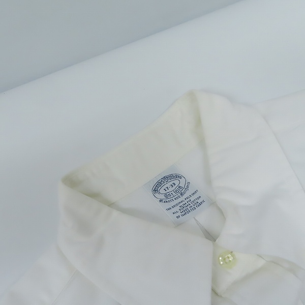 実際に弊社で買取させて頂いたBrooks Brothers/ブルックスブラザーズ B.D.シャツ ホワイト 17-33の画像 6枚目