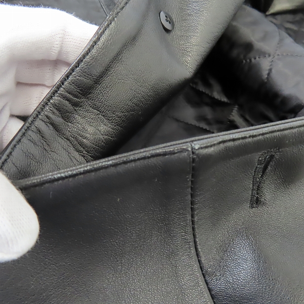 実際に弊社で買取させて頂いたPaul Smith LONDON/ポールスミス ロンドン 羊革/ラムレザー 3B コート/Mの画像 6枚目