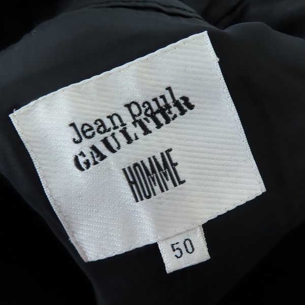 実際に弊社で買取させて頂いたJEAN PAUL GAULTIER HOMME/ジャンポールゴルチェオム アンゴラ混 ピュアニューウール ロングコート/50の画像 2枚目