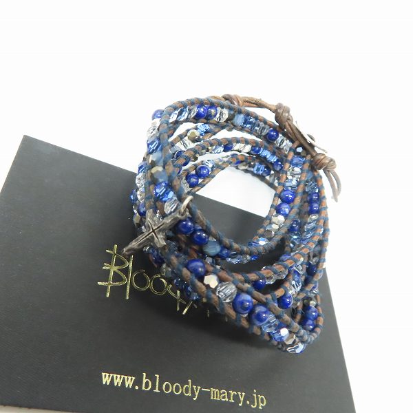 実際に弊社で買取させて頂いた【ギャラ付】CHAN LUU×Bloody Mary/チャンルー×ブラッディマリー 5ラップ レザー ブレスレット CL-BS-3999BCL
