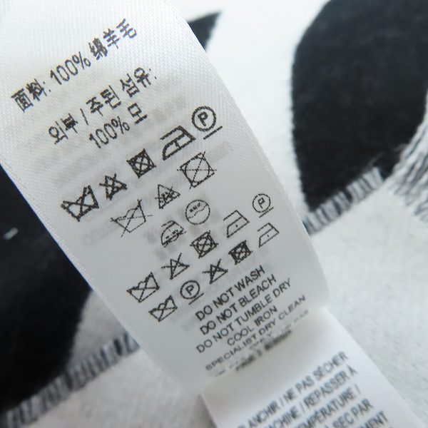 実際に弊社で買取させて頂いた【JPタグ】BURBERRY/バーバリー 21AW ロゴジャカード ウールマフラー/スカーフの画像 2枚目