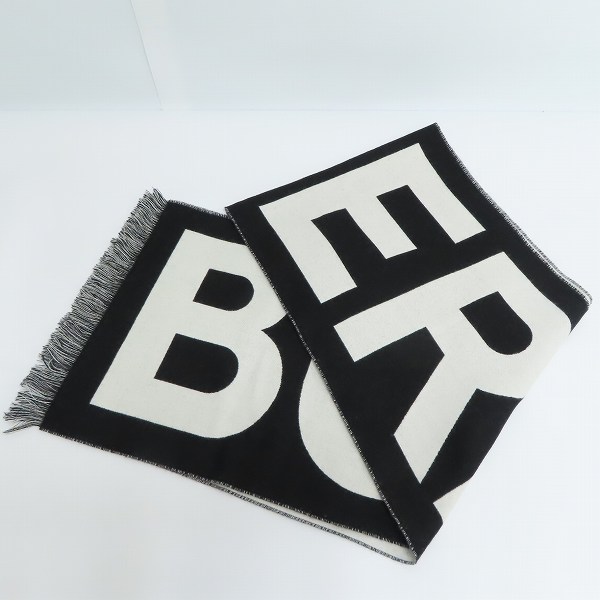 実際に弊社で買取させて頂いた【JPタグ】BURBERRY/バーバリー 21AW ロゴジャカード ウールマフラー/スカーフ