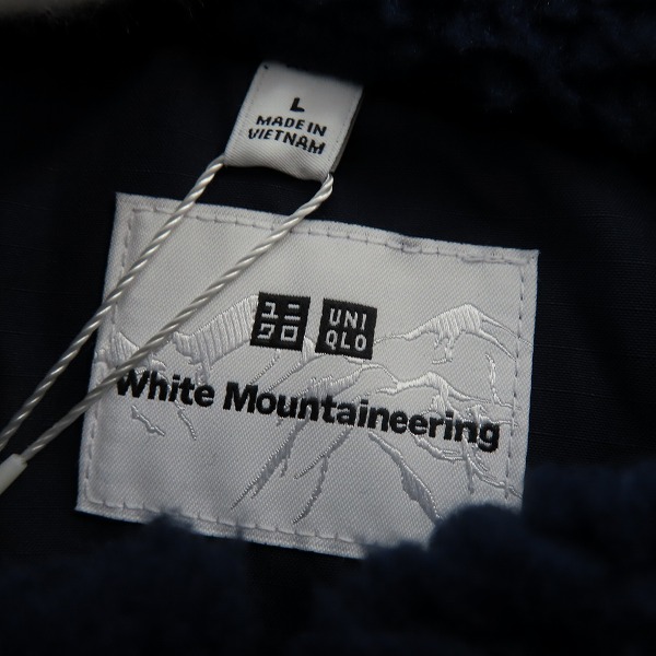 実際に弊社で買取させて頂いた【未使用】UNIQLO×White Mountaineering/ユニクロ フリースオーバーサイズプルオーバー (長袖) ネイビー Lの画像 2枚目