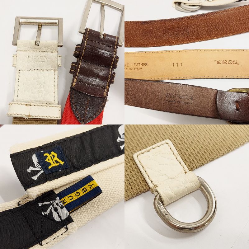 実際に弊社で買取させて頂いたRUGBY ラルフローレン/プラダ/HTC他 スタッズ/レザー/リング/ガチャベルト おまとめ10点の画像 5枚目