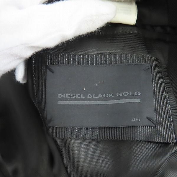 実際に弊社で買取させて頂いたDIESEL BLACK GOLD/ディーゼル ブラック ゴールド JAMELIE テーラードジャケット/46の画像 2枚目